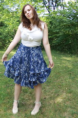 Outfit - Espadrilles, Anthropologie skirt and blouse