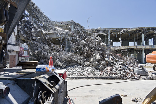 Demolished Verizon building