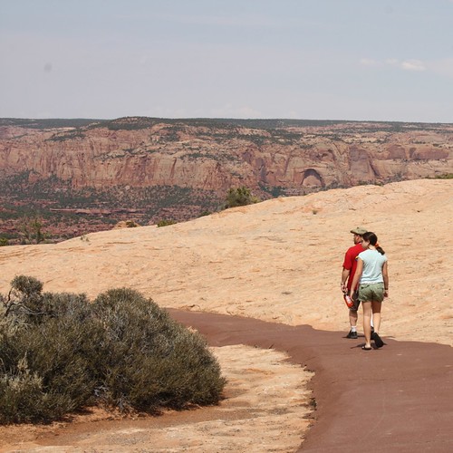 Ruth and Greg hiking at Navajo National Monument