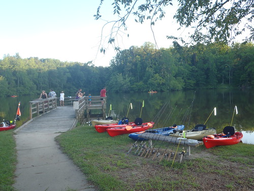 HOW participants enjoyed kayaking and fishing on Bear Creek Lake.