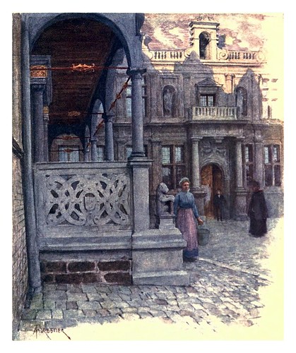 015-Furnes peristilo del ayuntamiento y palacio de justicia-Belgium 1908- Amédée Forestier