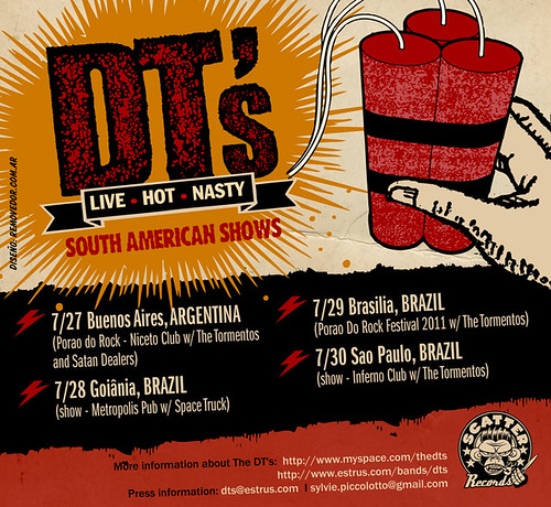 Flyer web para gira de The DT's