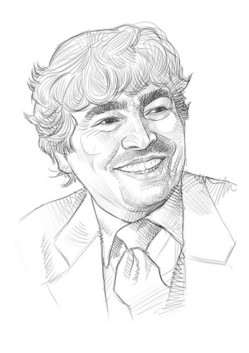 Digital portrait sketch of Filippo Lorenzon - 1