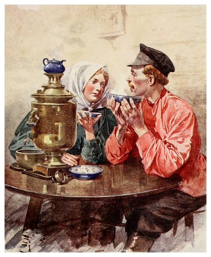 004-Un cuenco de te de un samovar-Russia-1913- F. de Haenen