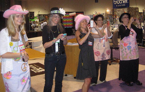 the paparazzi at the Long Beach Quilt Festival