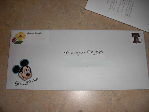 Letter sent to Morgan