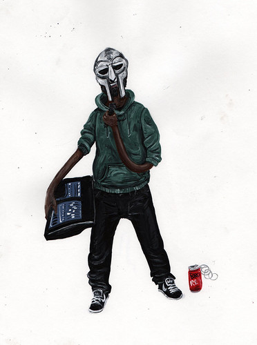 MF Doom by Dog Steaks and Pigeon Cakes