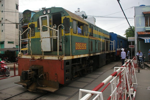 Vietnam Railway D9Eseries near Saigon Railway Station, Ho Chi Minh City, Vietnam /Sep 28,2011