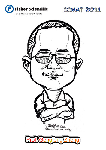Caricature for Fisher Scientific - Prof. Gengfeng Zheng