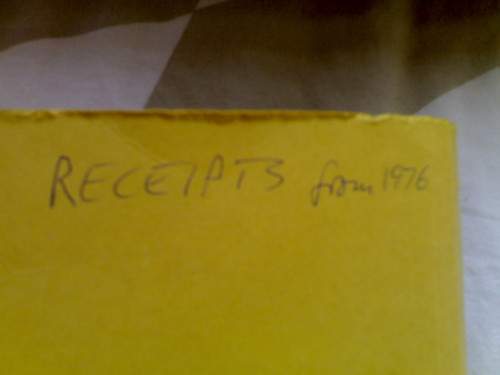 Receipts from 1976 by Spherical Roy