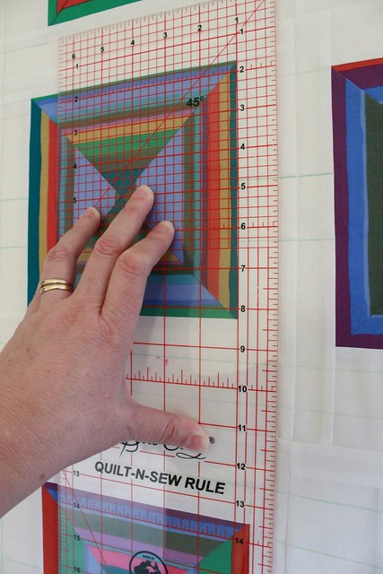 Marking the quilting lines