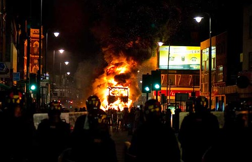 Black and working class youth confront cops in various areas of London and its suburbs for two straight nights. The rebellion was sparked by the police killing of Mark Duggan in Tottenham. by Pan-African News Wire File Photos