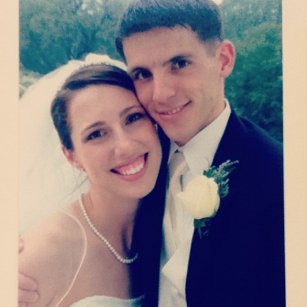 4 1/2 years later, I'm working on our wedding scrapbook. Look at those baby faces!