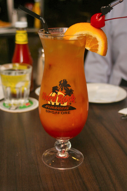 The Hurricane - Hard Rock Cafe's signature drink, and our favourite of the evening too!