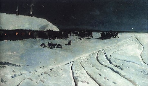 Chelmonski, Jozef (1849-1914) - 1877 Night in the Ukraine (National Museum, Warsaw, Poland) by RasMarley