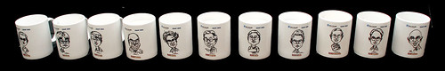 Caricatures printed on mugs for Fisher Scientific - 10