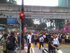 Bersih crowd on Jalan Sultan Ismail - Jalan Ampang junction