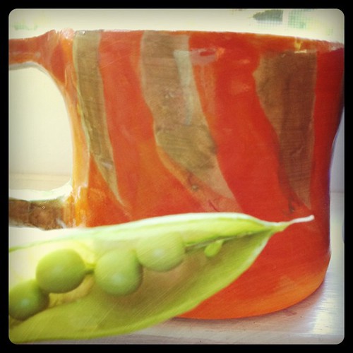 peas with pottery