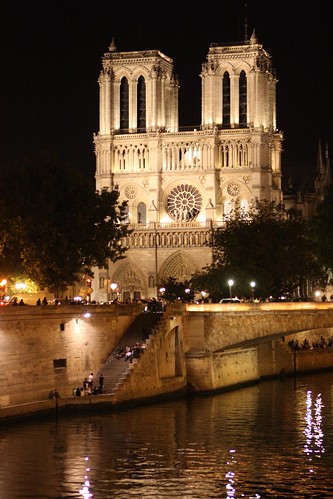 Notre Dame Illuminated Over the Seine