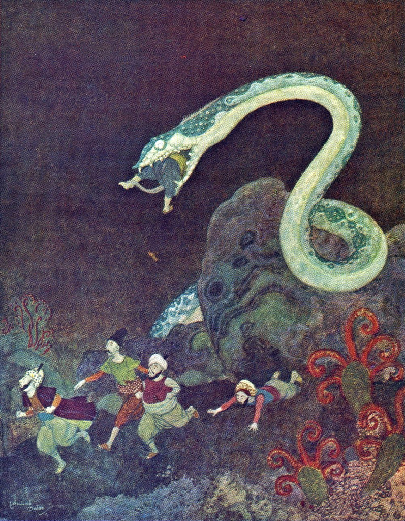 Edmund Dulac - A Serbian Fairy Tale: The Episode of the the Snake (France, c.1914) 