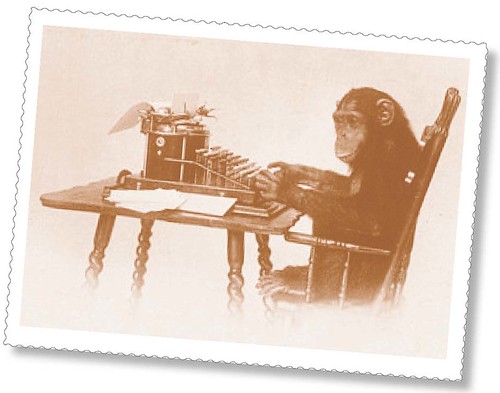 Monkey and typewriter