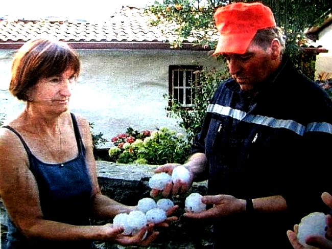 grêle dans le Pays Basque mi juillet 2003 météopassion
