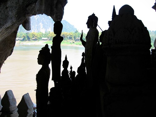 Cave with Buddhas, Laos