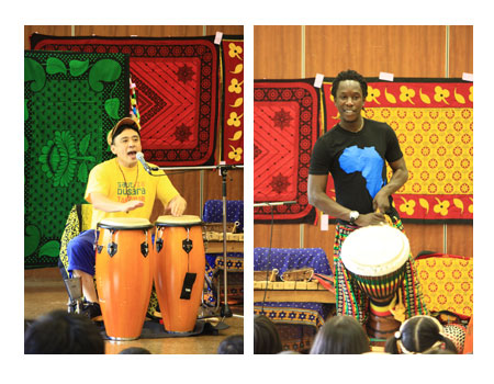 アフリカ　打楽器演奏