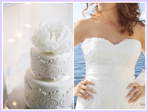 lace wedding cake Call Me Cupcake lace gown Pearl