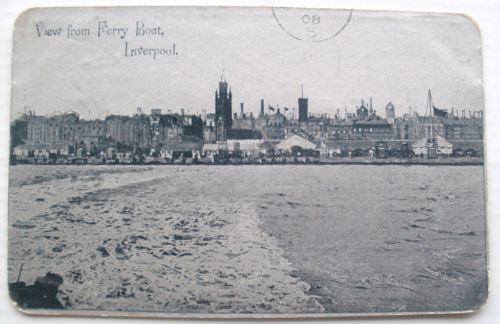 Liverpool from Ferry postcard posted 1908