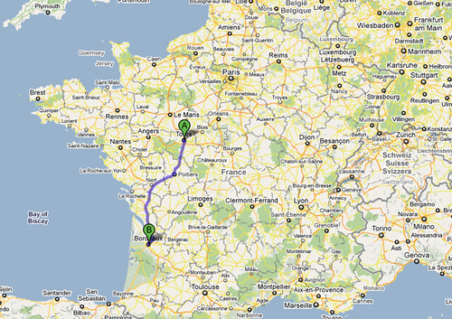The Route From Bordeaux to Tours