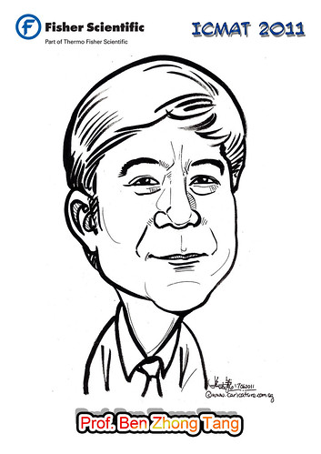 Caricature for Fisher Scientific - Prof. Ben Zhong Tang
