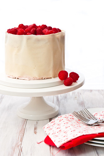 Buttermilk Cake with Raspberry Swiss Meringue Buttercream Frosting