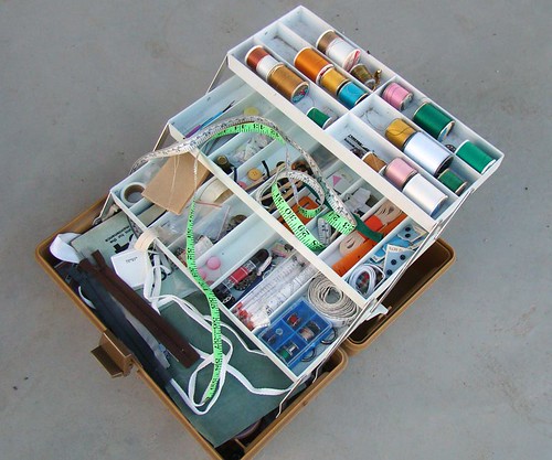 Sewing kit in tackle box by StarWatcher307, on Flickr
