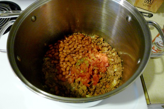 Adding beans and rotel