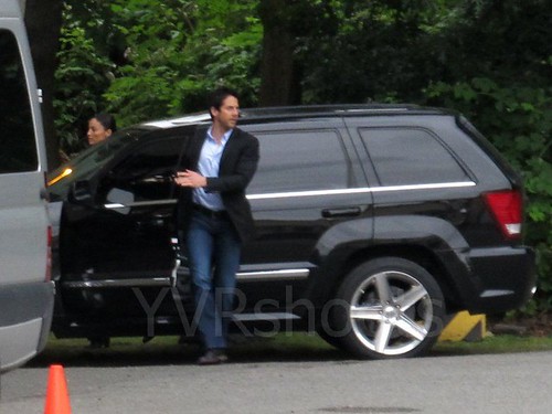 Erica Cerra and Niall Matter Filming Scifi Series Eureka in North Vancouver