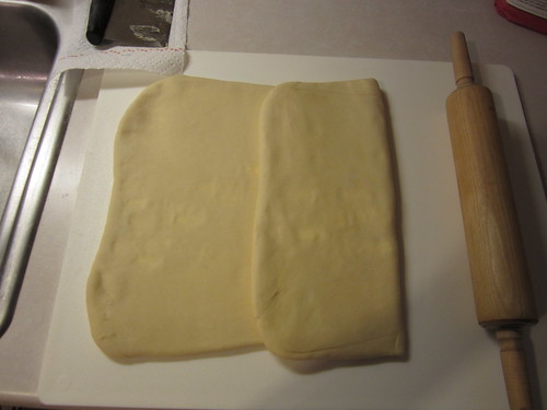 fold dough to center in thirds