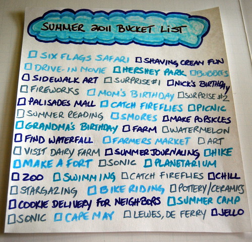 Summer Bucket List 2011