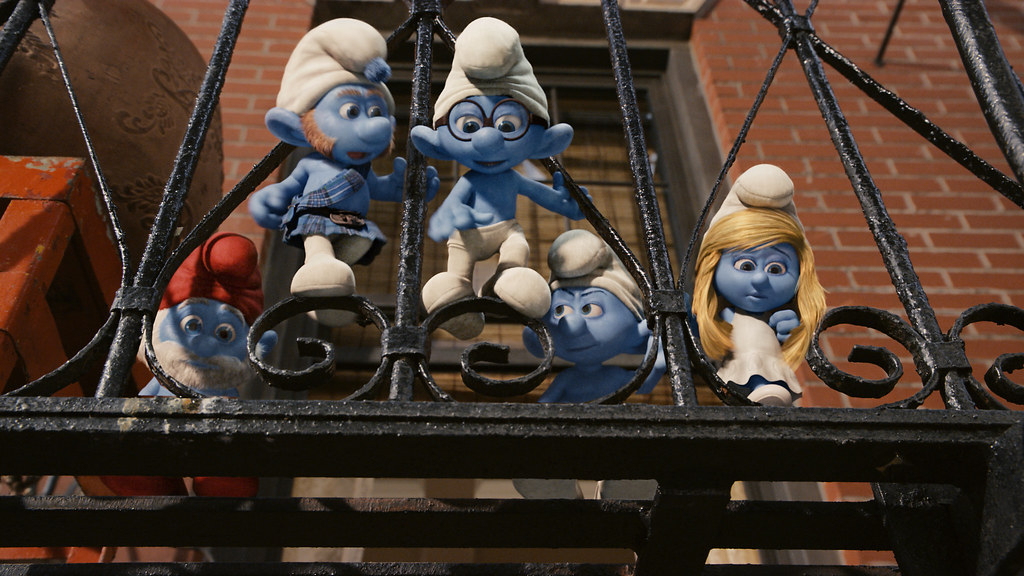 Papa, Gutsy, Brainy, Grouchy and Smurfette