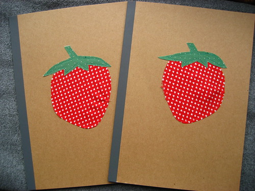 Strawberry notebooks - presents for the children's teachers
