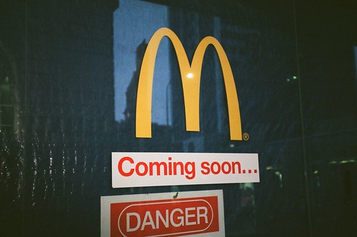 Aotearoa New Zealand Auckland Britomart McDonalds Coming soon ... DANGER 0711