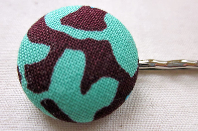 Teal and Brown Pin