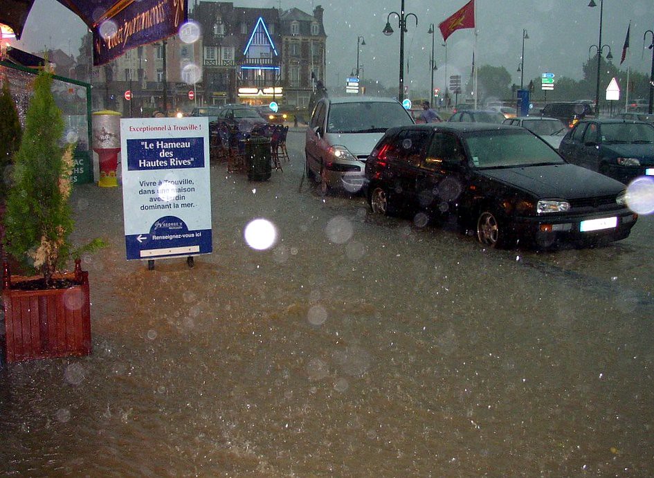 orage et pluies diluviennes à Trouville le 1er juin 2003 météopassion