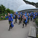 Cornwall contingent, UK leaving the Bio-dome.