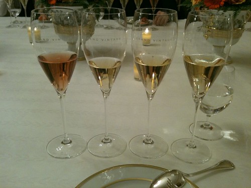 A flight of Moet Grand Vintage at Trianon