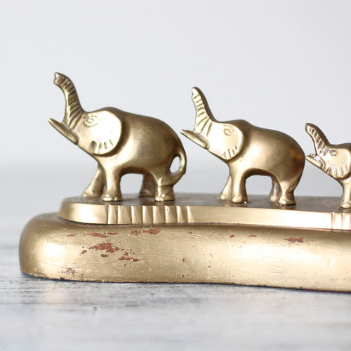 Gold - vintage brass elephant via AMradio