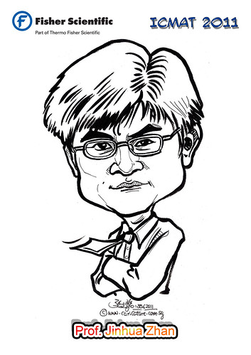 Caricature for Fisher Scientific - Prof. Jinhua Zhan