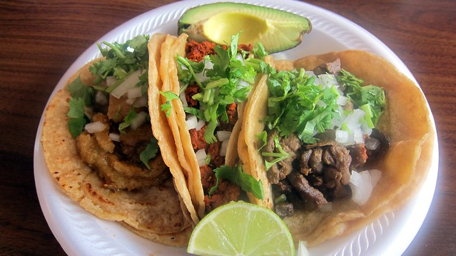 tres tacos at carniceria ramirez