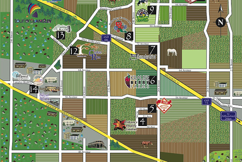Part of the Langley Circle Farm Tour Map