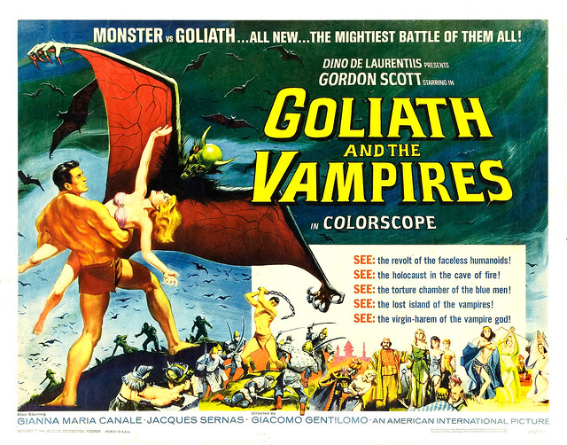 Reynold Brown - Goliath and the Vampires (American International, 1964) half sheet